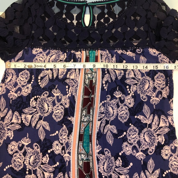 Anthropologie Lace Floral Tunic Top Dress Small - Picture 12 of 13